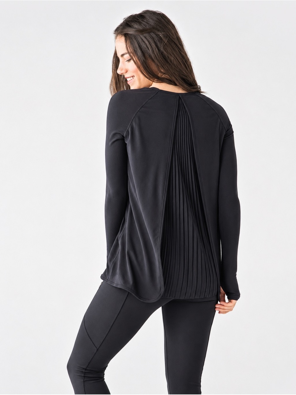 Lululemon Making Moves Long Sleeve Black Rulu Pilates Minimalist Top 📐XS/S